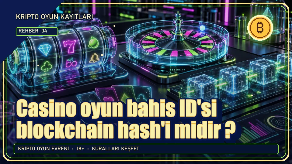Casino oyun bahis ID'si blockchain hash'i midir? için kripto temalı oyun kapağı