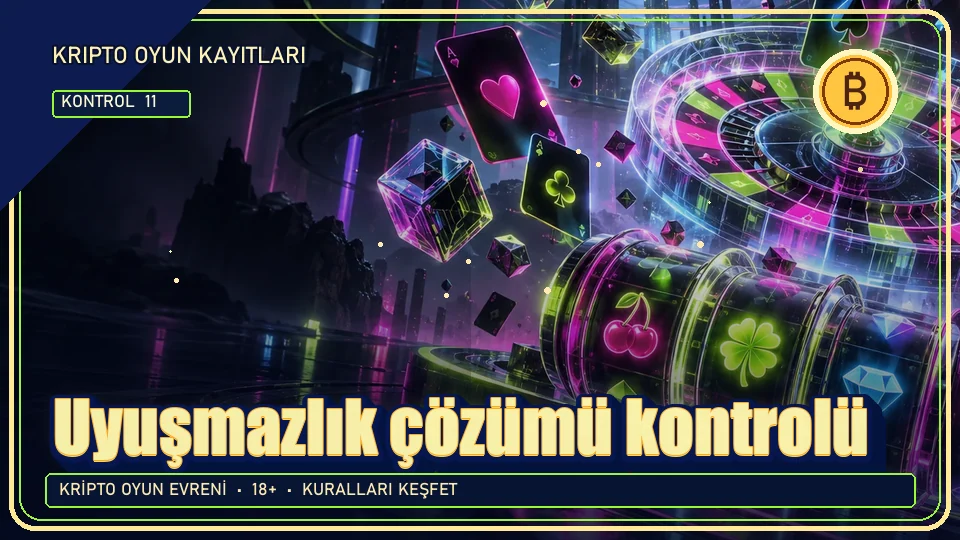 Uyuşmazlık çözümü için kripto temalı kontrol görseli
