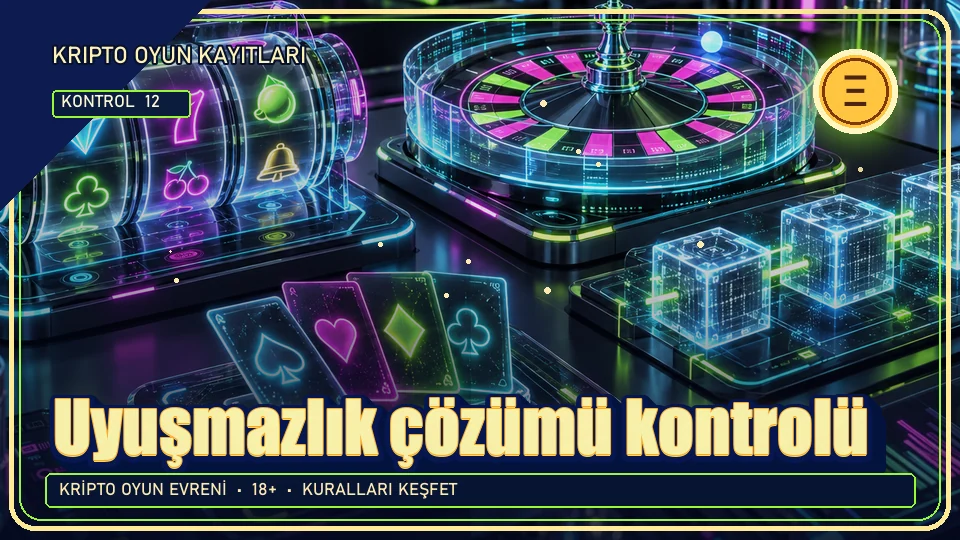 Uyuşmazlık çözümü için kripto temalı kontrol görseli