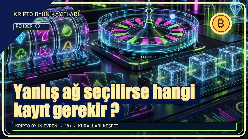 Yanlış ağ seçilirse hangi kayıt gerekir? için kripto temalı oyun kapağı